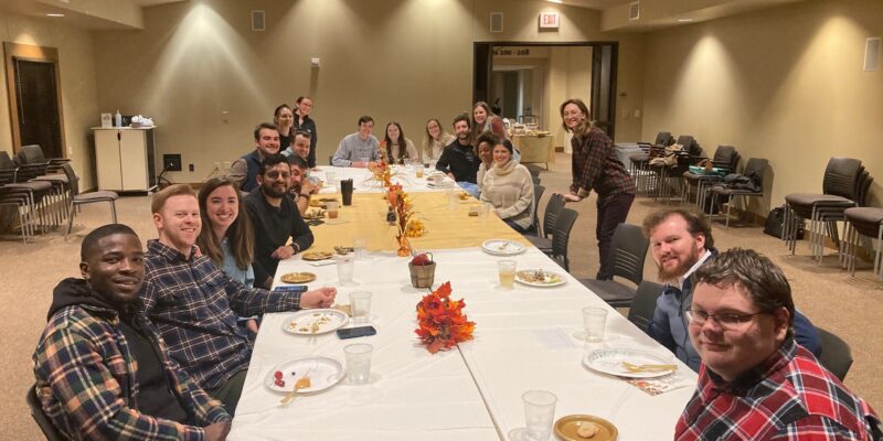 Young Adults Friendsgiving Meal